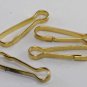 Vintage Set of 4 Large Gold Plated Metal Hook Clasp