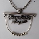 Beaded Chain Necklace Grandmas Angels Charm Pendant Silver Tone Metal