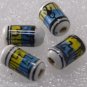 Vintage Picture Scene Glass  Beads Set of 4