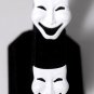 VTG White Enamel Metal Laughing Theatre Mask Earring