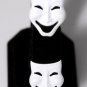 VTG White Enamel Metal Laughing Theatre Mask Earring
