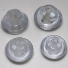 Vintage Clear Flying Saucer Glass bead Finding 4