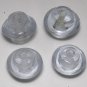 Vintage Clear Flying Saucer Glass bead Finding 4