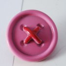 Vintage Collectible  Pink Button Pin Jewelry Glass Ceramic Accessorie