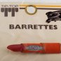 Vintage Tip Top Hair Barrette LipStick Pair Faberge Wire Back Orange NOC