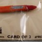 Vintage Tip Top Hair Barrette LipStick Pair Faberge Wire Back Orange NOC
