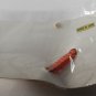Vintage PLastic Hair Slider Barrette Pretty Leafy Pattern Pearly Lined Red NOC