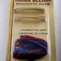 Vintage Tip Top Barrettes Ribbon Weaving Pack Red Blue Gold Tone Metal