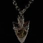 Vintage Silver Metal Arrow Head Necklace Mini Penny Center Jewelry
