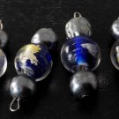 LTV Vintage Venitian Murano Style Glass Bead Dangles Jewelry Making Set of 4