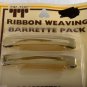 Vintage Tip Top Barrettes Ribbon Weaving Pack Red White Gold Tone Metal