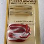 Vintage Tip Top Barrettes Ribbon Weaving Pack Red White Gold Tone Metal