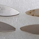 Vintage Hair Barrette Silver Metal Oval Tarnished Lot of 4 Hair Accessorie Clip