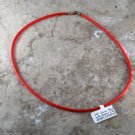 Vintage Red Rubber Necklace Silver 925 Tarnished Clasp Choker Jewelry
