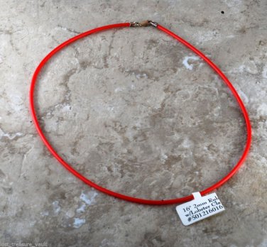 Vintage Red Rubber Necklace Silver 925 Tarnished Clasp Choker Jewelry