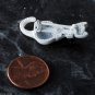 VINTAGE CAT PIN JEWELRY WHITE METAL CAT WITH BLACK BOW TIE