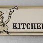Vintage Solid Brass Kitchen Plaque Self Adhesive Back Cook 60's