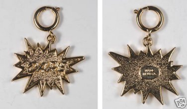 D.A.R.E. DARE PENDANT ZIPPER CLIP GOLD TONE METAL USA