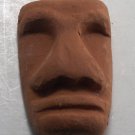 Vintage Red Clay Native Tribal Head Pendant