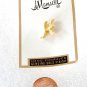 Vintage Letter "H" Mamselle Hand Carved Genuine Gold Finish Lapel Pin