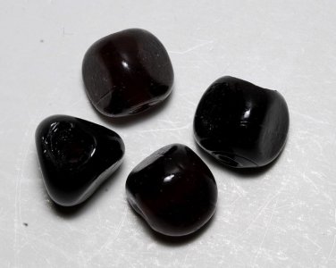 Vintage Purple Drilled Through Bead Findings Set 4