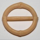 Vintage Hard Plastic Cream/Beige Bamboo Style Belt Buckle