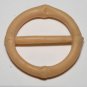 Vintage Hard Plastic Cream/Beige Bamboo Style Belt Buckle