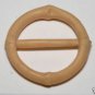 Vintage Hard Plastic Cream/Beige Bamboo Style Belt Buckle