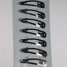 SET  12 SILVER TONE HAIR CLIP HAIR BARRETTE MADE KOREA