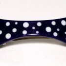 Purple and White Polka Dot Dog Bone Shaped Hair Barrette