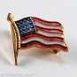 Vintage Painted Brass Metal United States USA Flag Pin