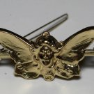 Vintage Gold Butterfly Wing and Face Hair Barrette
