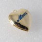 Vintage Gold PLated Mom Heart Locket Pendant 21x19mm