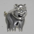 Vintage Collectible Silver Metal Pig Pin Jewelry