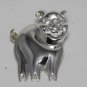 Vintage Collectible Silver Metal Pig Pin Jewelry