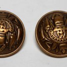Vintage Gold Metal Coat of Arms Buttons Findings