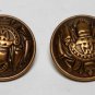 Vintage Gold Metal Coat of Arms Buttons Findings