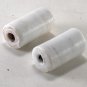 Vintage White Cylinder  Glass Bead Pair Jewelry Making