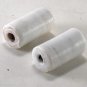 Vintage White Cylinder Glass Bead Pair Jewelry Making