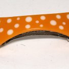 Orange & White Polka Dot  Dog Bone Shaped Hair Barrette