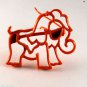Vintage Hair Barrette Orange Enamel Over Metal Elephant Hair Accessorie