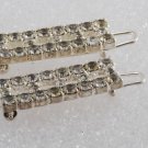 LOOK!! Vintage Rhinestone Hair Barrette GORGEOUS Wire Clip Back Hair Accessory
