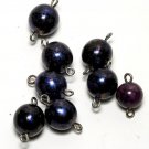 Vintage Set of 8 Multicolor Purple Glass Bead Finding