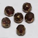 Vintage Fire Polished Brown Glass Bead Finding 6