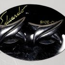 Vintage Silver Tone Metal Eduardo Shoe Clips