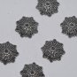 Vintage Silver Metal Set of 6 Bead Cap Findings