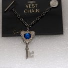 Vintage Eduardo Silver Metal Vest Chain Jewelry