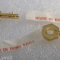 Vintage Banjo Guitar Pendants RAw Brass Metal Pair Music Charm Jewelry Making