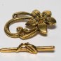 Vintage Gold Flower Vine Toggle Clasp Jewelry Making