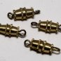 Vintage Brass Barrel Screw Clasp Set of 4 Jewelry